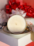 Gold Holly Berry Tea Cup Candle