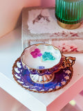 Purple Iridescent Tea Cup