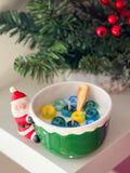 Santa Cereal Bowl Candle